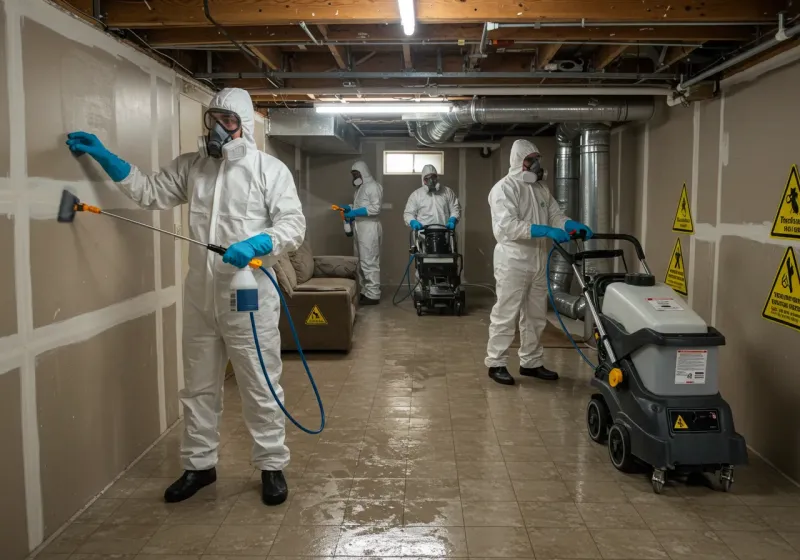 Basement Moisture Removal and Structural Drying process in Carlton, OR